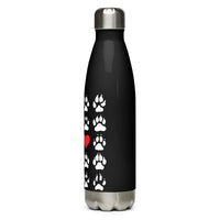 Paw to Heart Stainless Steel Water Bottle