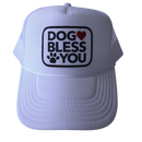 White Dog Bless You Trucker Hat